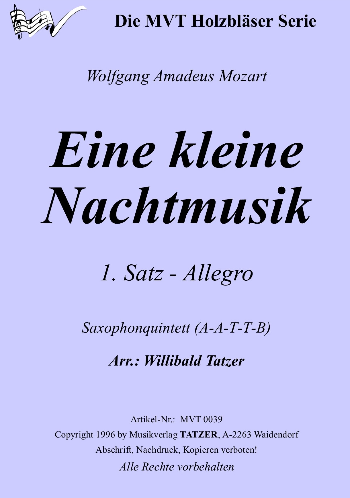 Eine kleine Nachtmusik (B), Wolfgang Amadeus Mozart / Willibald Tatzer